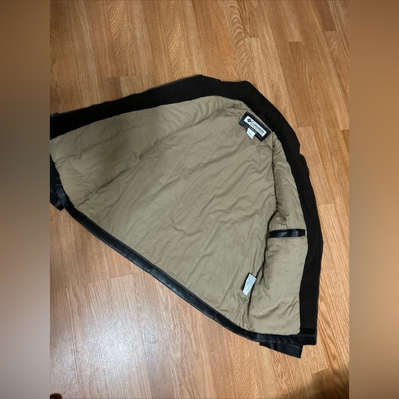 Columbia Men's Biker / Bomber Faux Leather Look Lined Jacket / Coat Size L - Picture 3 of 7